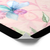 Inspiration Zitat mit Wildblumen Typografie Poster (Ecke)