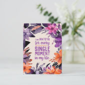 Inspiration Zitat Motivation Dankbarkeit Vielen Da Postkarte (Stehend Vorderseite)