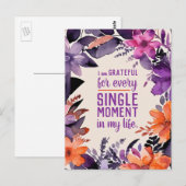 Inspiration Zitat Motivation Dankbarkeit Vielen Da Postkarte (Vorne/Hinten)