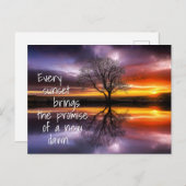 Inspiration Zitat neue Morgengrauen Sonnenuntergan Postkarte (Vorne/Hinten)
