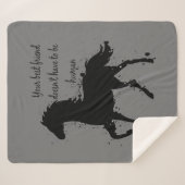 Inspiration Zitat Pferd Beste Freunde Liebe Sherpadecke (Vorderseite (Horizontal))