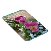 Inspiration Zitat Pink Tulip Blumenblume Blume Magnet (Rechte Seite)