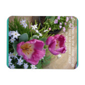 Inspiration Zitat Pink Tulip Blumenblume Blume Magnet (Horizontal)