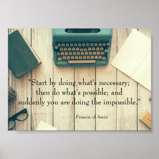 Inspiration Zitat Poster, das Unmöglich macht Poster (Vorne)