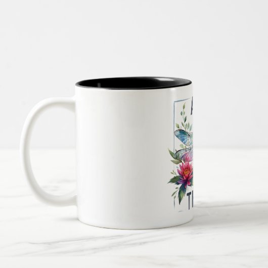 Inspiration/Zitat/Redewendungen/Libelle Zweifarbige Tasse (Links)