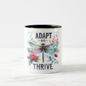 Inspiration/Zitat/Redewendungen/Libelle Zweifarbige Tasse (Mittel)