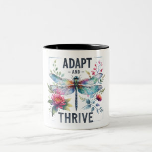 Inspiration/Zitat/Redewendungen/Libelle Zweifarbige Tasse