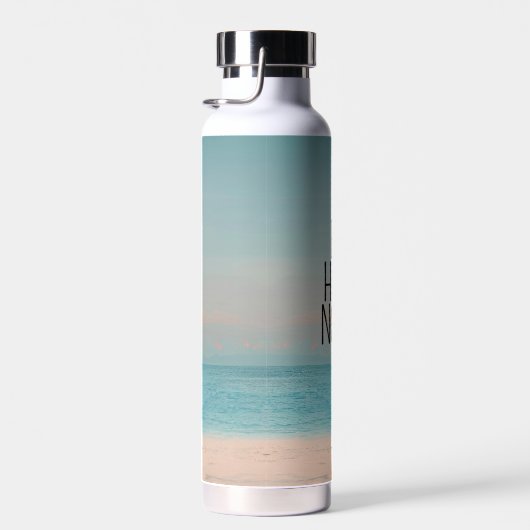 Inspiration Zitat SEIN HIER JETZT Strand Modern Trinkflasche (Rechts)