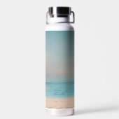 Inspiration Zitat SEIN HIER JETZT Strand Modern Trinkflasche (Rückseite)