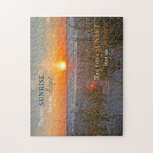 Inspiration Zitat Sonnenaufgangsmalerei Puzzle (Vertikal)