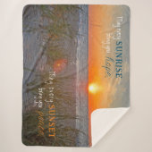 Inspiration Zitat Sonnenaufgangsmalerei Sherpadecke (Vorderseite)