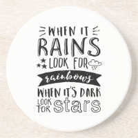 Inspiration Zitat suchen nach Star und Regenbogen