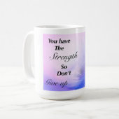 Inspiration-Zitat-Tasse Kaffeetasse (Vorderseite Links)