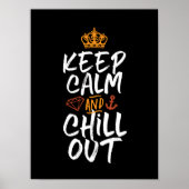 Inspiration Zitat und Slogan Behalten Ruhe und Abh Poster (Vorne)