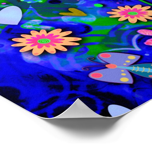 Inspiration Zitat Unterschied Blue Klasse Poster (Ecke)