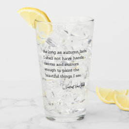 Inspiration Zitat Vincent Van Gogh Herbst Glas