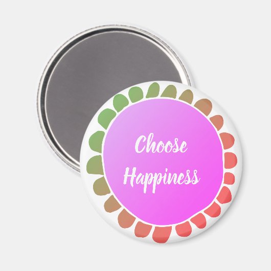 Inspiration Zitat wählen Glück Magnet (Vorderseite/Rückseite)