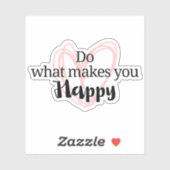 Inspiration Zitat, Was macht Sie glücklich Aufkleber (Blatt)