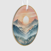 Inspiration Zitat zur Wasserfarbe der Reise Ornament (Vorderseite)