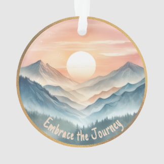 Inspiration Zitat zur Wasserfarbe der Reise Ornament