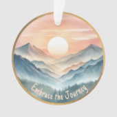 Inspiration Zitat zur Wasserfarbe der Reise Ornament (Vorderseite)