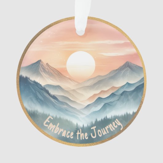 Inspiration Zitat zur Wasserfarbe der Reise Ornament (Vorderseite)