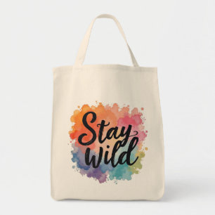 Inspiration Zitatbeutel mit farbenfroher Abstrakti Tragetasche