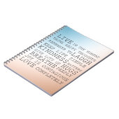 Inspiration Zitate Blue Brown Ombre Notizblock (Linke Seite)