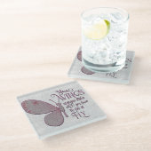 Inspiration/Zitate Glasuntersetzer (Schrägansicht)