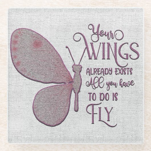 Inspiration/Zitate Glasuntersetzer (Vorderseite)