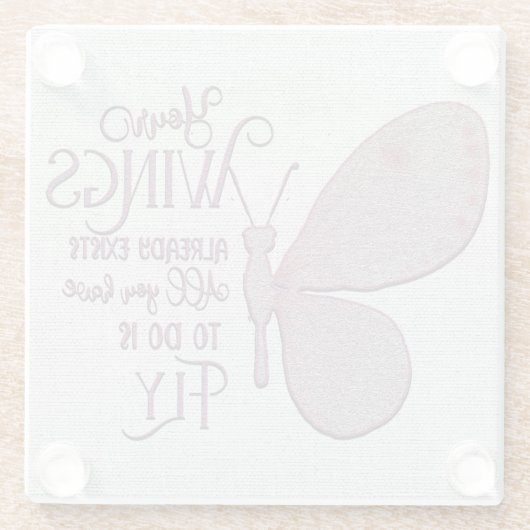 Inspiration/Zitate Glasuntersetzer (Rückseite)