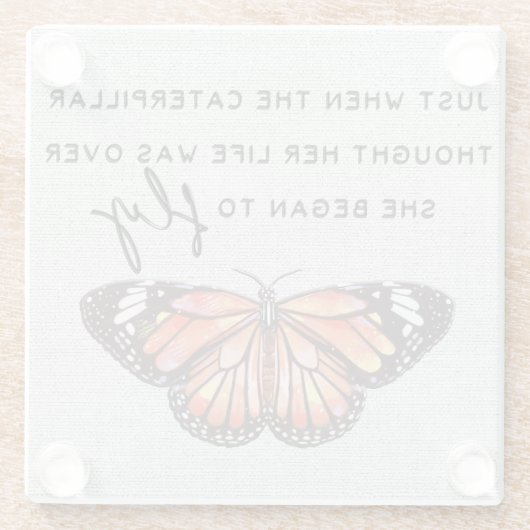 Inspiration/Zitate Glasuntersetzer (Rückseite)