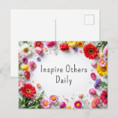 Inspiration Zitate Office Erfolg farbig Postkarte (Vorne/Hinten)