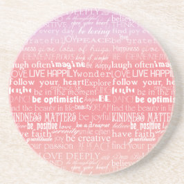 Inspiration Zitate Peach Pink Ombre Getränkeuntersetzer