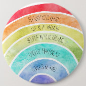 Inspiration Zitate Rainbow personalisiert Button (Vorderseite)
