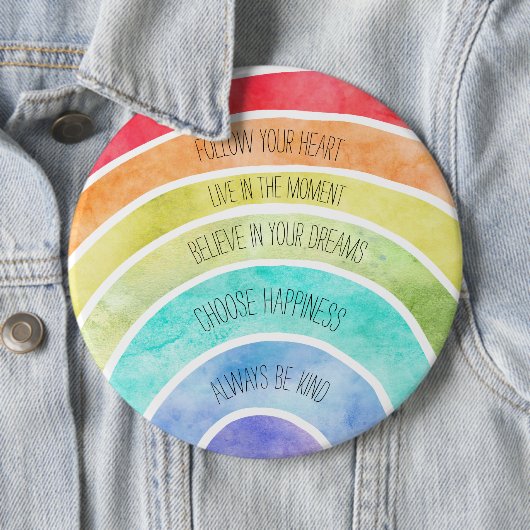 Inspiration Zitate Rainbow personalisiert Button (Beispiel)