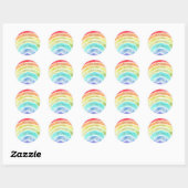 Inspiration Zitate Rainbow personalisiert Runder Aufkleber (Blatt)