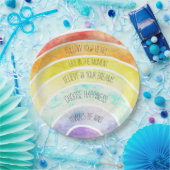 Inspiration Zitate Regenbogen personalisiert Pappteller (Party)
