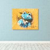 Inspiration Zitate Sie sind schöne Froschprinzen Leinwanddruck (Insitu (Holzboden))