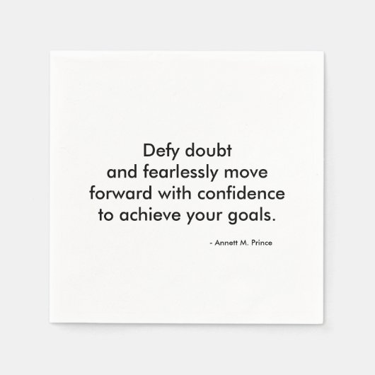 Inspiration Zitate White Cocktail Napkin Serviette (Vorderseite)