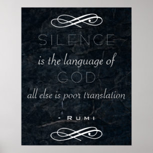 Inspiration zu Gott von Rumi Poster