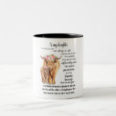 Inspiration/zu meiner Tochter Zweifarbige Tasse (Mittel)