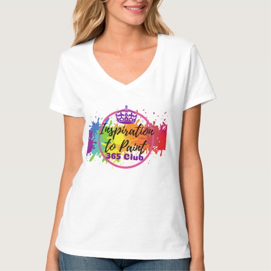 Inspiration, zum 365 von Verein-Logo-Damen V-Hals T-Shirt (Vorderseite)