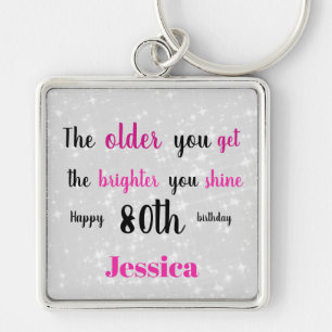 Inspiration zum 80. Geburtstag Schlüsselanhänger