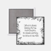 Inspiration zum Tanzen bei Regen Zitat Magnet (Vorderseite/Rückseite)