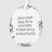 Inspiration zum Tanzen bei Regen Zitat Ornament (Vorderseite)