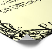 Inspiration zum Tanzen bei Regen Zitat Poster (Ecke)