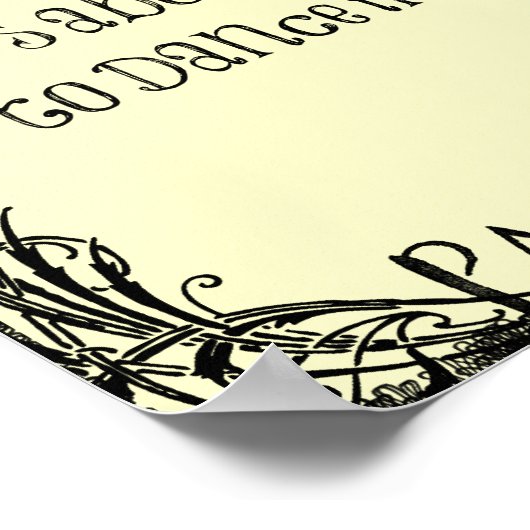 Inspiration zum Tanzen bei Regen Zitat Poster (Ecke)