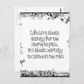 Inspiration zum Tanzen bei Regen Zitat Postkarte (Vorne/Hinten)