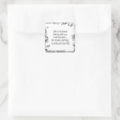 Inspiration zum Tanzen bei Regen Zitat Quadratischer Aufkleber (Tasche)